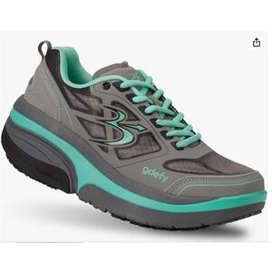 Gravity Defyer GDefy Women Ion TB9022FGU Gray Teal Sneakers Walking Shoe 6M NEW